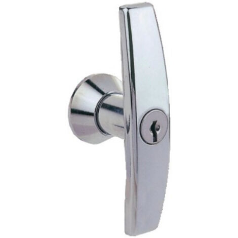 Poignée de salle de bain chromée pour usage intensif – Résistante aux rayures et à la corrosion – Système de clé T – 42000 – Ronis