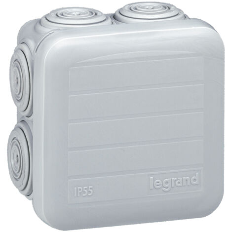 Boîte de dérivation PLEXO carré gris D 65x65x40mm - LEGRAND - 092005