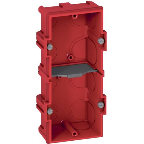 Legrand – Boîte d'encastrement mural 2 postes pour maçonnerie – Plastique IP20 – Compatible 4 à 5 modules – 80142