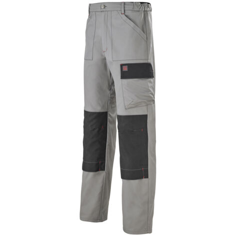 Pantalon de travail RIGGER Lafont - Sergé 65% Coton 35% Polyester, Gris/Noir (1/4)