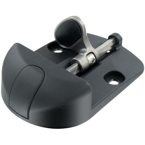Tirard – Butoir de portail à tourniquet en polyamide noir – Mécanisme de verrouillage rapide – Pour vantaux de 25 à 80 mm d'épaisseur – Hauteur 40 mm - QA592305P