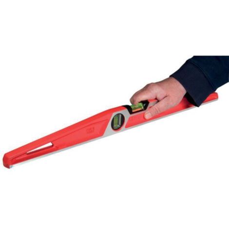 Stanley – Niveau à bulle trapézoïdal 40 cm – Corps en alliage d'aluminium – Semelle magnétique pour surfaces ferromagnétiques – Précision 0,5 mm/m
