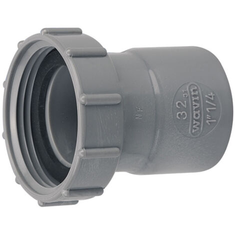 Douille PVC double femelle WAVIN 3026005 Ø40 mm Gris