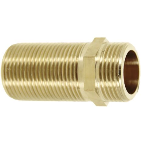 Mamelon long double mâle 40mm 15 21 laiton GARIS D04103B (1/3)
