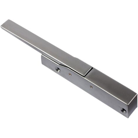 Loqueteau chromé satiné levier métal avec gâche – Installation rapide sur chant de porte – Flexibilité gauche/droite – Résistance mécanique – Fermod