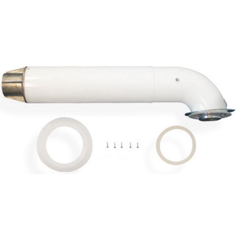 Elm Leblanc – Terminal horizontal télescopique 60/100 mm – Raccord fumisterie en plastique avec embout métallique – Longueur 800 mm – Pour évacuation chauffe-eau ventouse (1/4)