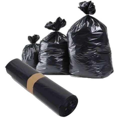 100 sacs poubelle noirs 130 l PEBD standard - TOUSSAC - SAC130150 (1/4)