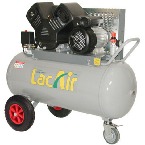 Lacme – Compresseur mobile 100 L – Débit 17 m3/h – Pression 11 bar – Moteur monophasé – Usage atelier et professionnel