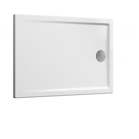 Vitra – Receveur de douche à encastrer 80x80cm en céramique antidérapante – 3 faces émaillées – Bonde 90mm non incluse – 5761L003M0578