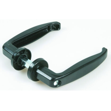 Béquille double pour porte métallique – Zamak noir – Résistante à la corrosion – Installation rapide – Dimensions réglables 30 à 55 mm – Ibfm (1/5)