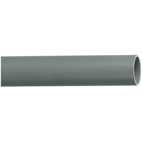 Tube d'évacuation PVC 2m D 40mm – Écoulement gravitaire des eaux usées – PVC-U gris – 3066081 – Dyka