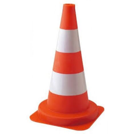 Cône en plastique fluorescente 50cm TALIAPLAST 520304