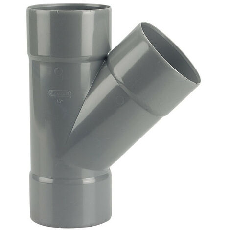 Culotte PVC double femelle 45° D75 WAVIN 3025811 (1/2)