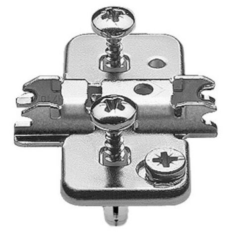 Charnière pour meuble réglage excentrique en croix – Acier nickelé – Hauteur 4 cm, largeur 5,5 cm – Système CLIP TOP – EMB174710 – Blum