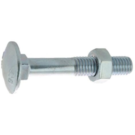 Boulon pour bois à tête ronde collet carré Japy classe 4.8 DIN 603 555 6X80 boîte de 100 ULTIMA 80406080
