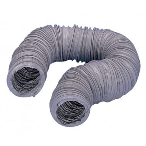 Unelvent – Conduit flexible VMC 810196 Ø80 mm 6 m – PVC léger avec armature hélicoïdale – Installation facile dans espaces confinés