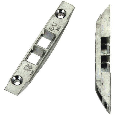Ferco – Gâche tringle double à toupiller pour serrure à larder monopoint – Acier emboutie 90x16x11mm – 3260001