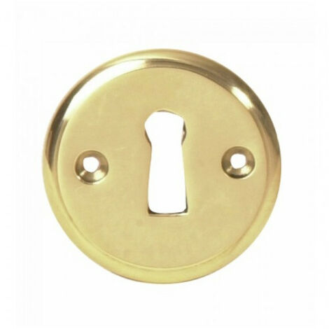 Entrée ronde clé Select Devismes 589 - laiton poli 45 mm (1/2)