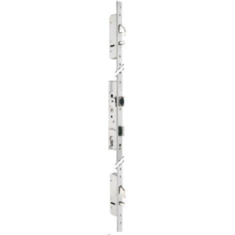 Assa Abloy – Serrure 3 points TF3 à pêne crochet et pêne dormant 45mm – Protection anti-sciage – Têtière inox U 24x6mm – Entraxe 92mm