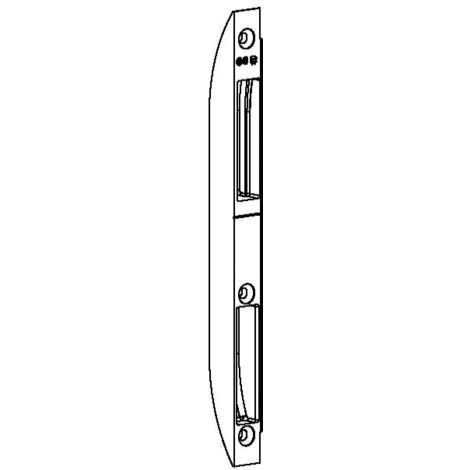 Ferco – Gâche pour crémone à toupiller gauche 189x16x15,5mm – Finition ferGUard pour bois – E2286500L1