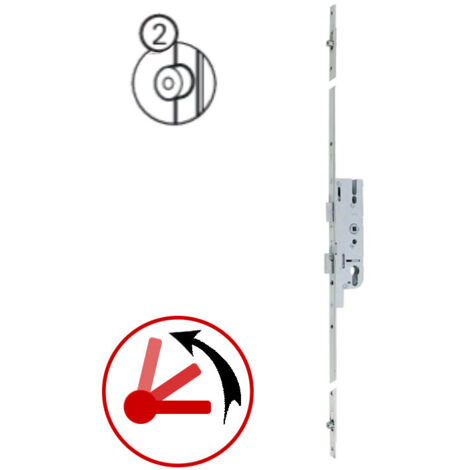 Crémone à larder EUROPA axe 40mm 2 galets carré 7 longueur 2150mm - FERCO - 6-33166-01-0-1