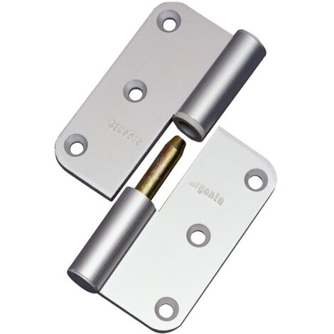Paumelle aluminium anodisé 80x80mm gauche – Résistante à la corrosion – Pour portes et fenêtres – 8080113 – Argenta