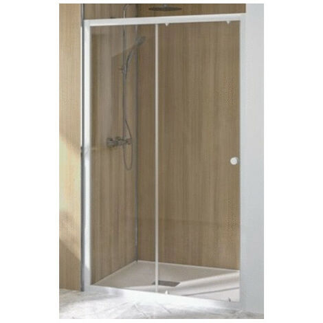 Porte coulissante SUPRA III C 100cm blanc verre transparent KINEDO PA1540BTN (1/3)