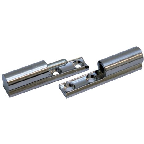 Paumelle universelle 50mm diamètre nœud 10mm laiton chromé brillant – Charnière pour meuble – Charge maximale élevée – PUB050S03 – Bros