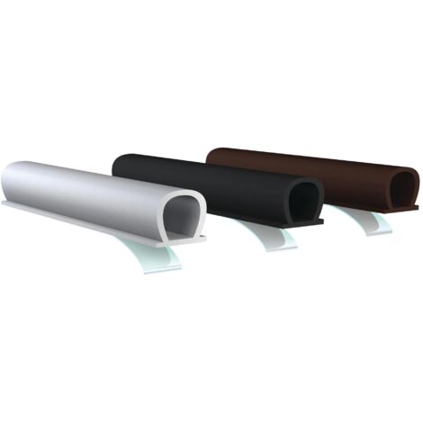 Joint d'isolation pour portes et fenêtres – Adhésif noir – Espaces à combler 1 à 7 mm – Longueur 7,5 m – 1000027 – Ellen