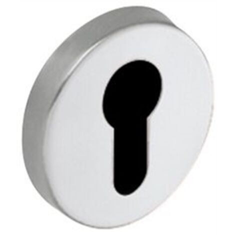 Paire de rosaces rondes Vachette 6371 52 mm chromé velour pour cylindre européen (1/3)