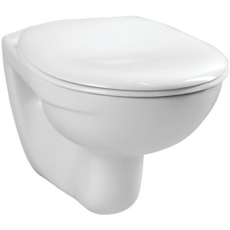 Pack WC NORMUS Vitra cuvette suspendue standard 54x36cm avec abattant VITRA 6855N003 6064