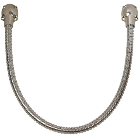 Flexible de passage de câbles inox 50cm – Résistant à la corrosion – Installation en applique – Embouts en zamak – Serrurerie-Boutique