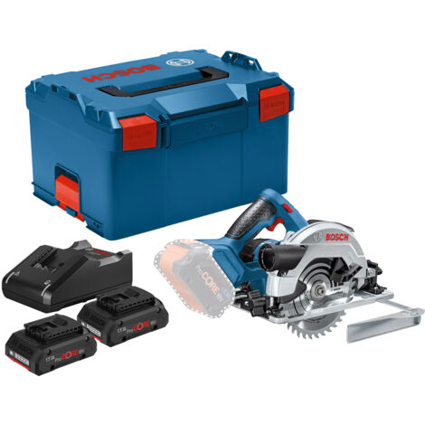 Scie circulaire 18V GKS 18V 57 G + 2 batteries Procore 4Ah + chargeur GAL 18V 40 en L BOXX BOSCH 06016A210Q (1/6)