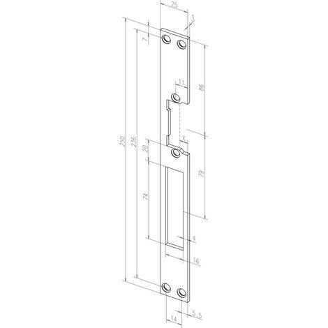 Têtière de gâches à larder 250 x 25 mm zingué - EFF EFF - 681440