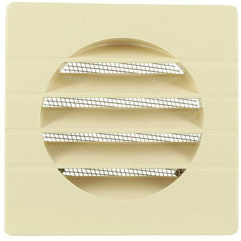 Nicoll – Grille d'aération extérieure 100mm – Encastrable pour tubes PVC – Matériau ASA haute résistance aux UV – Fixation automatique par agrafes - 1GETM100 (1/3)