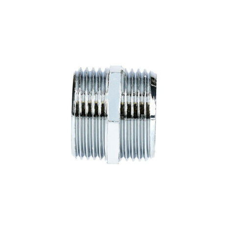 Mamelon double mâle 12 17 chromé GARIS D04002C (1/3)