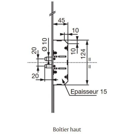 Serrure 5 points série 5700 SPN1 2040X18 écart de pene 20mm A2P - VACHETTE - 18424000