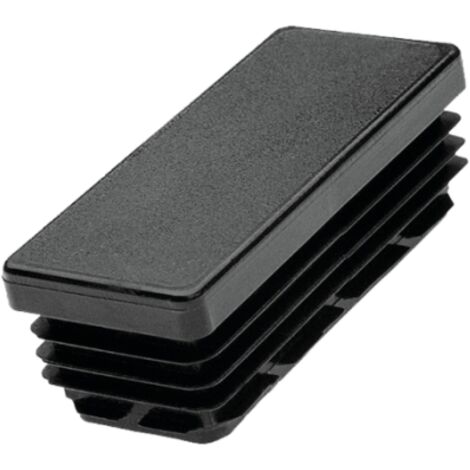 JPM – Embout de pieds de table rectangulaire 60x30mm en polyéthylène noir – Protection tubes fer – Installation rapide sans outils - 19-60X30