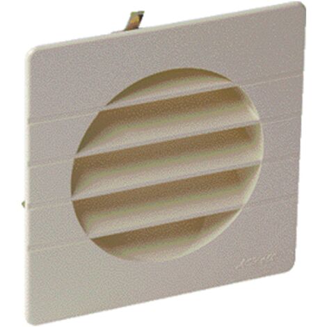 Grille de ventilation à encastrer extérieur pour tubes PVC D 80mm coloris sable - NICOLL - 1GETM80