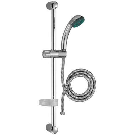 Ensemble de douche monojet ECO avec barre 60cm et flexible 175cm JACOB DELAFON E14320 CP (1/2)