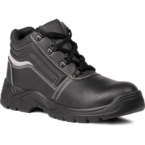 Coverguard – Chaussures de sécurité hautes S1P SRC cuir grainé Barton noir – Embout acier 200 joules – Semelle anti-perforation – Doublure imper respirante - MASTER12