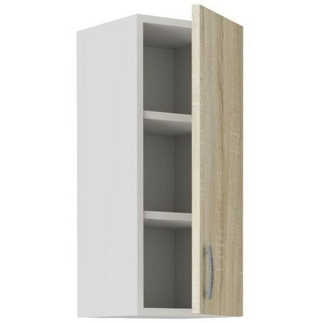 Meuble haut SARA - 1 porte - Décor chene sonoma - L30xP31xH71,5 cm - Fabriqué en Pologne