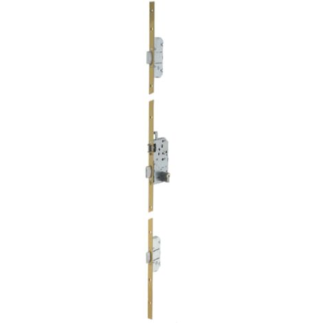 Vachette – Serrure multipoints à larder 3 points – Entrebaîlleur intégré – Axe 50mm – Entraxe 70mm – Acier galvanisé – Têtière carrée 2040x18mm (1/2)