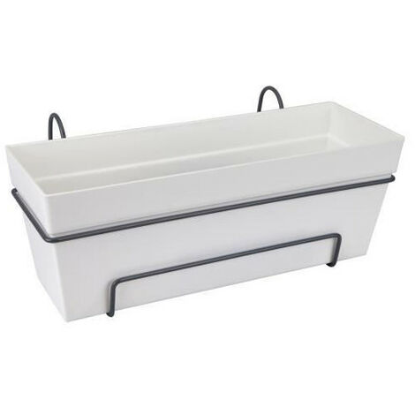 ELHO Balconniere Loft Urban Allin1 - L 49 x W 27 x H 21 cm - Balcon, extérieur - 100% recyclé - Blanc