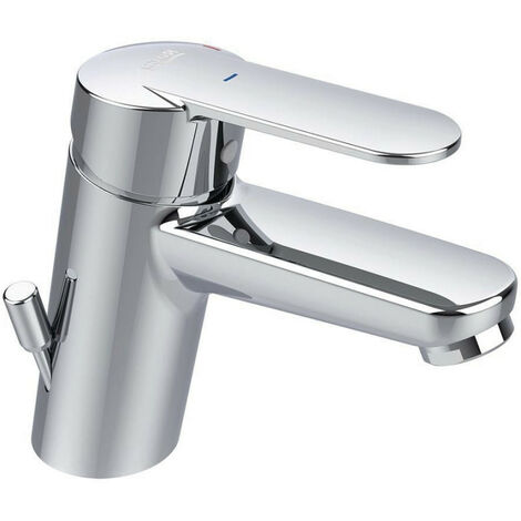 Roca – Mitigeur de lavabo monotrou avec vidage automatique – Finition chromée – Système d'économie d'eau – A5A3K25C04 (1/3)