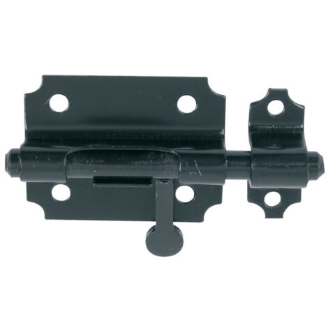 Verrou de boîte JARDINIER MASSARD - loquet Ø10 mm zingué noir, bouton poire