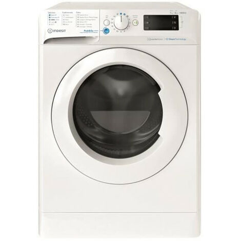 Indesit – Lave-linge séchant 7/6 kg – Classe énergie D/B – 1400 trs/min – Moteur induction – Programme Push & Go – Blanc (1/10)