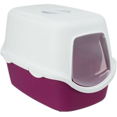 Bac a litiere TRIXIE Vico - Couvercle - 40 × 40 × 56 cm - Baie et blanc