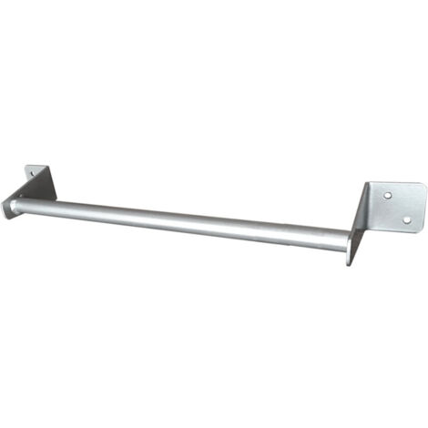 Barre d'accrochage fixe pour échelle – Finition zinguée gris – Largeur 50 cm – Distance mur 10 cm – Diamètre tube 25 mm - Z3579000