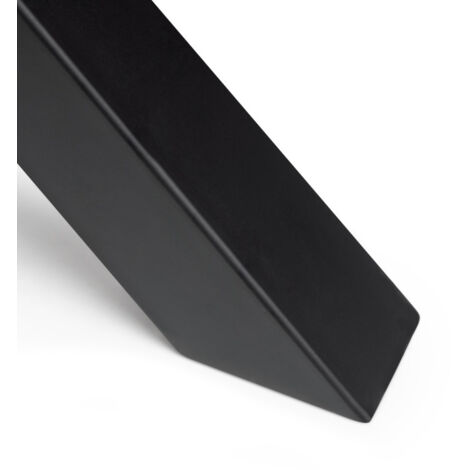 Emuca 2040214 Jeu de pieds Cross pour table, largeur 695mm, Acier, Peint en noir